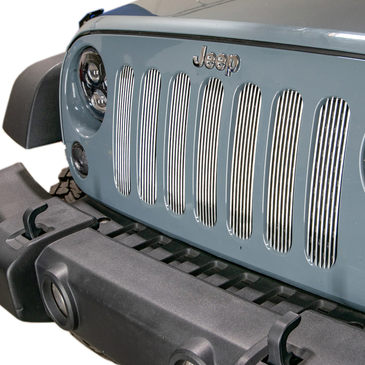 2007-2018 Jeep Wrangler JK JKU DV8 Offroad 7 Piece Grille Inserts