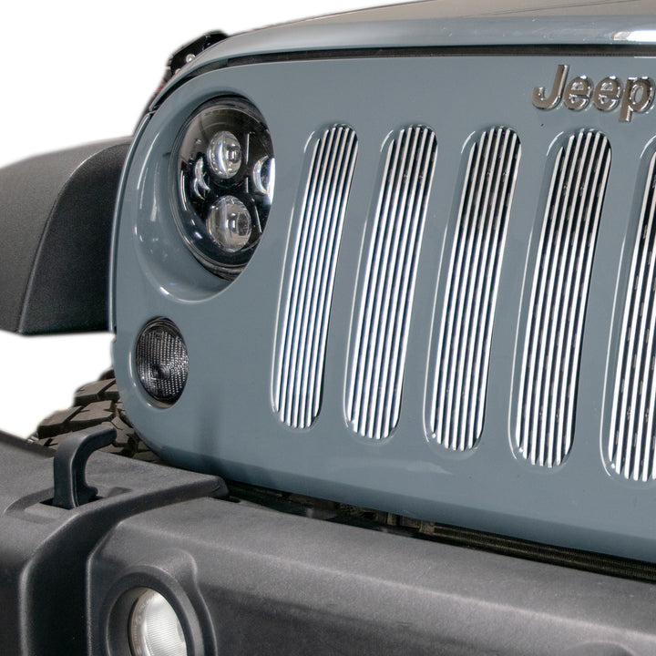 2007-2018 Jeep Wrangler JK JKU DV8 Offroad 7 Piece Grille Inserts