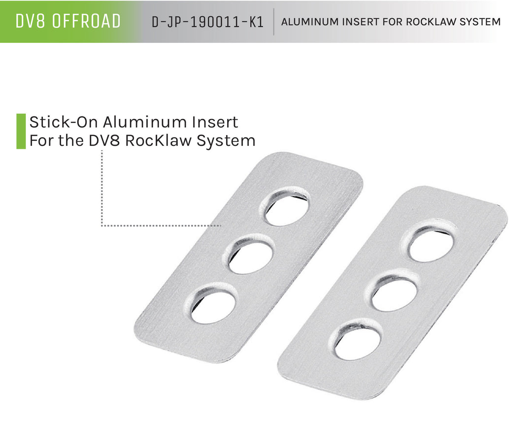 2007-2018 Jeep Wrangler JK JKU DV8 Offroad Aluminum Insert For Rocklaw System