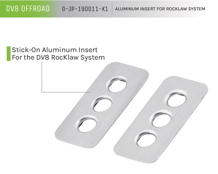 2007-2018 Jeep Wrangler JK JKU DV8 Offroad Aluminum Insert For Rocklaw System
