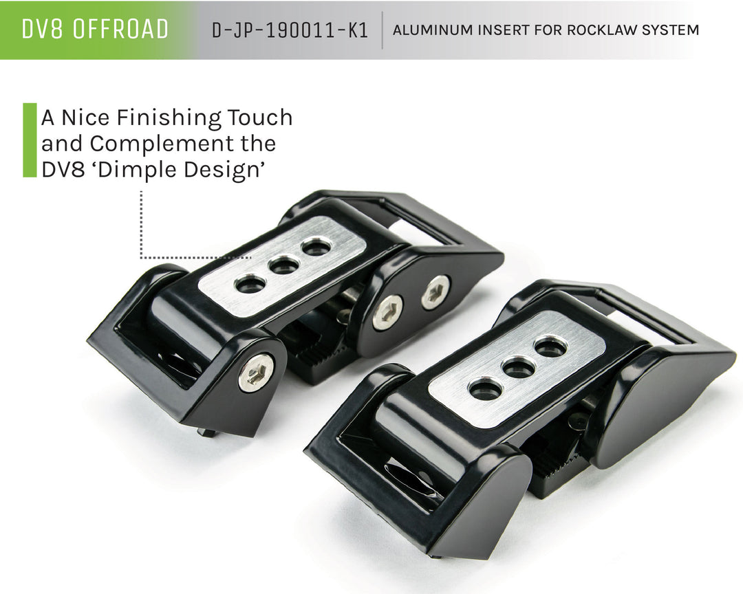 2007-2018 Jeep Wrangler JK JKU DV8 Offroad Aluminum Insert For Rocklaw System