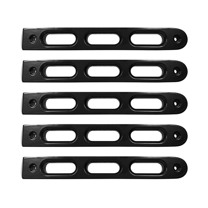2007-2018 Jeep Wrangler JKU 4-Door DV8 Offroad Door Handle Inserts 5 pcs Black