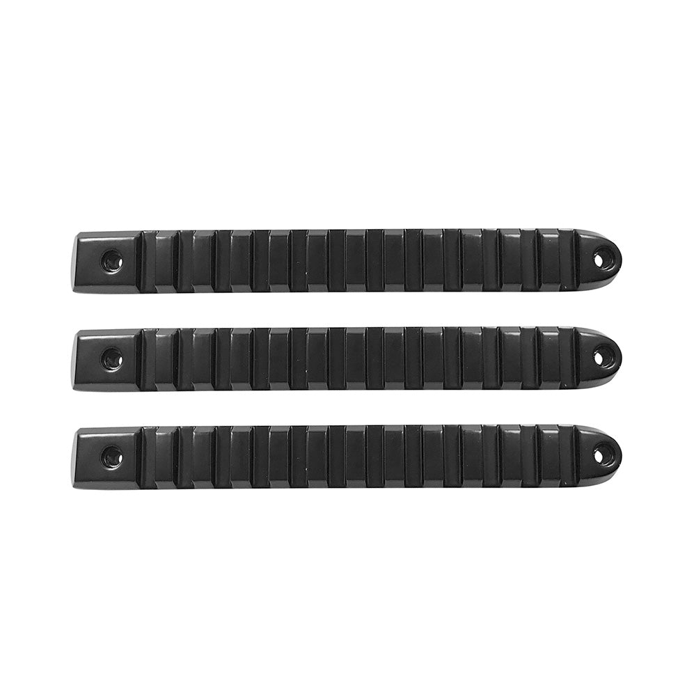 2007-2018 Jeep Wrangler JKU 2-Door DV8 Offroad Door Handle Inserts 3 pcs Black