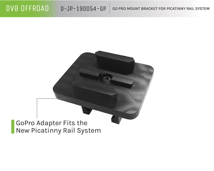 2007-2025 Jeep Wrangler Go Pro Mount Bracket for Picatinny Rail System