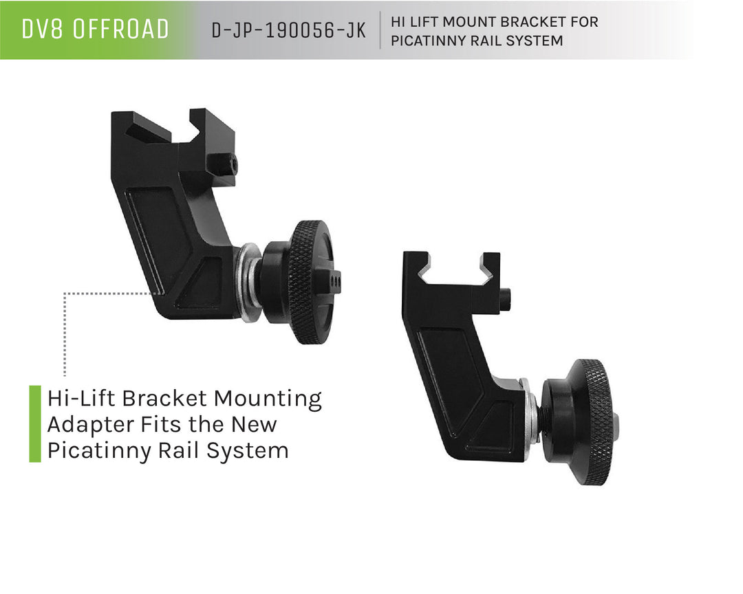 2007-2024 Jeep Wrangler, Gladiator Hi Lift Mount Bracket For Picatinny Rail System - Closeout