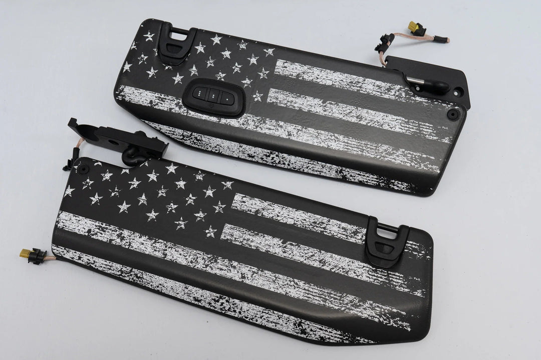 Freedom Series Sun Visor Overlays - 2018+ Wrangler JL / Gladiator JT