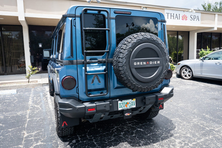 Rear Hitch Cover with Red Lambda - 2024+ Grenadier / Quartermaster