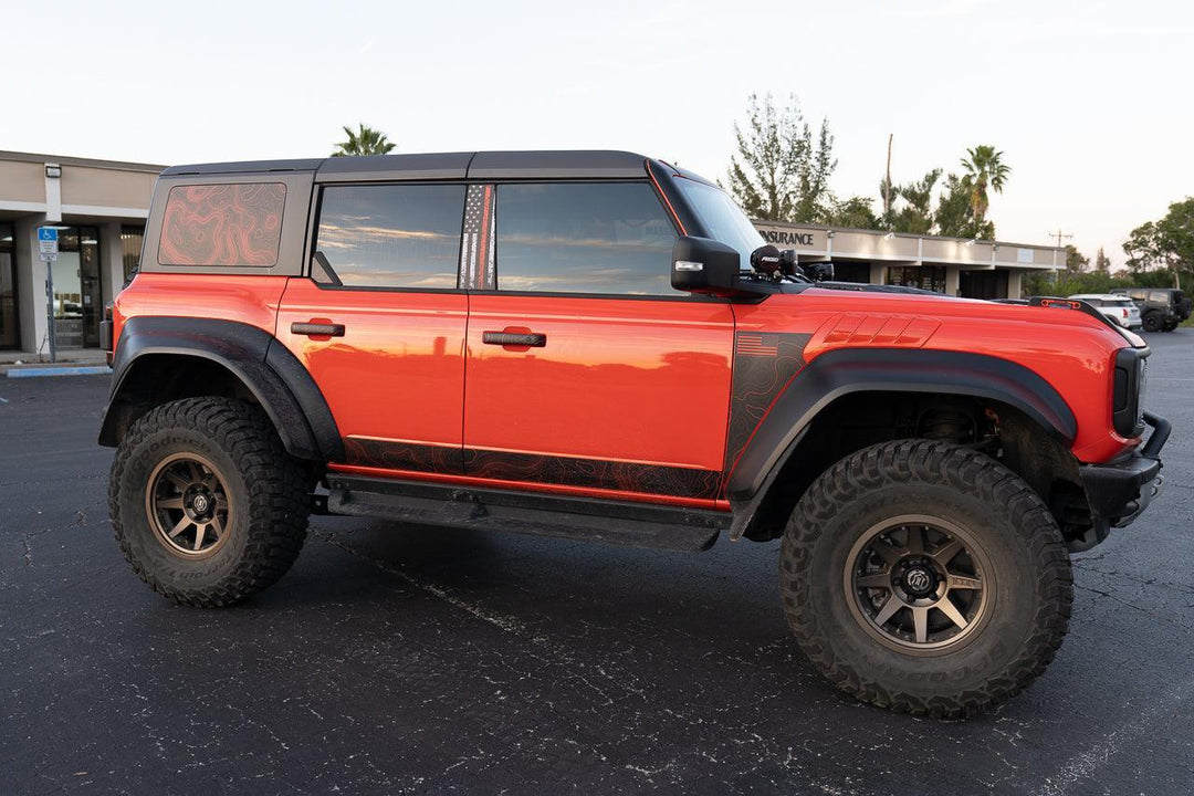 Topo Hardtop Side Window Overlays - 2021+ Bronco 4 Door