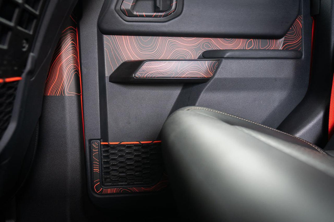 Topo Rear Door Net Trim Overlay Kit (Printed Series) - 2021+ Bronco