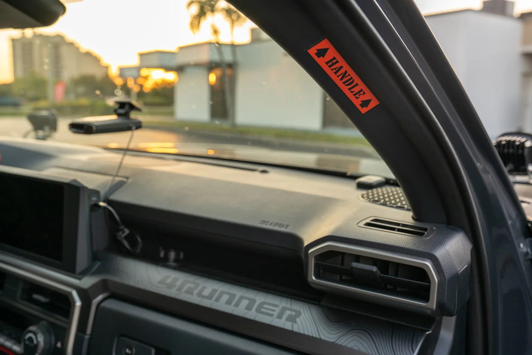 Passenger Side Grab Handle Warning Label - 2024+ Tacoma / 2025+ 4Runner