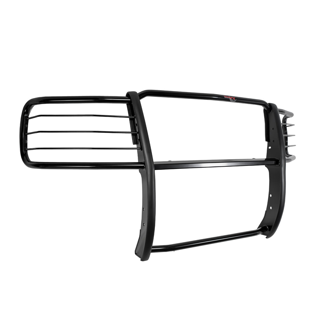 TrailFX Black Gloss Powder Coated Steel Grille Guard with Brush Guard for Chevrolet Silverado 1500 (2014-2019)