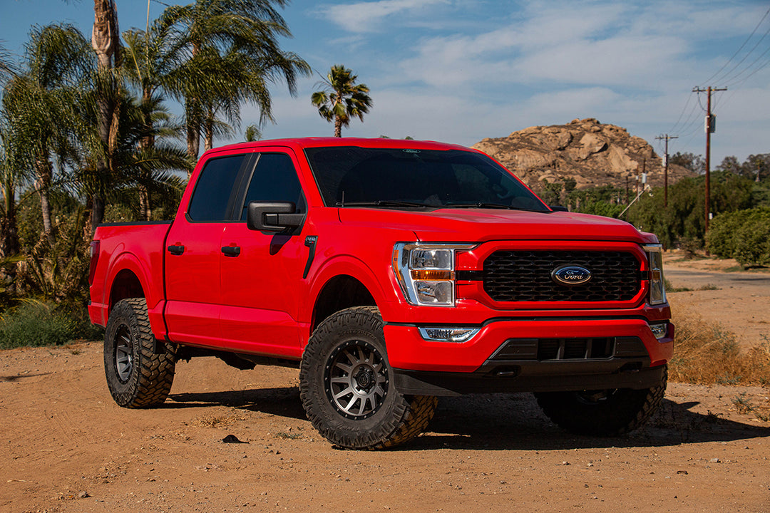 ICON Vehicle Dynamics 91818E Front Coilover Kit for 2021-2026 Ford F-150 2WD with 0-3 inch Lift, V.S. 2.5 Series Remote Reservoir with CDEV