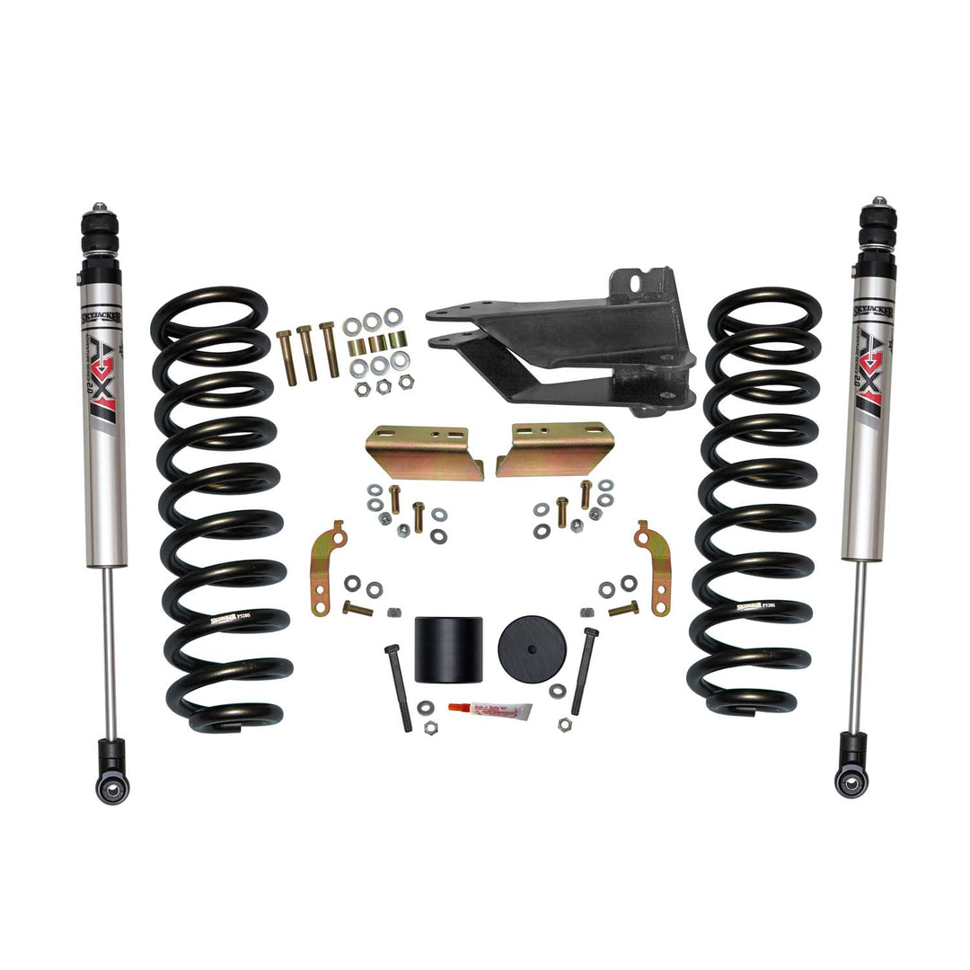 Skyjacker 2.5 Inch Front Leveling Kit with ADX M2.0 Aluminum Monotube Shocks for Ford Super Duty F1720VBKXM