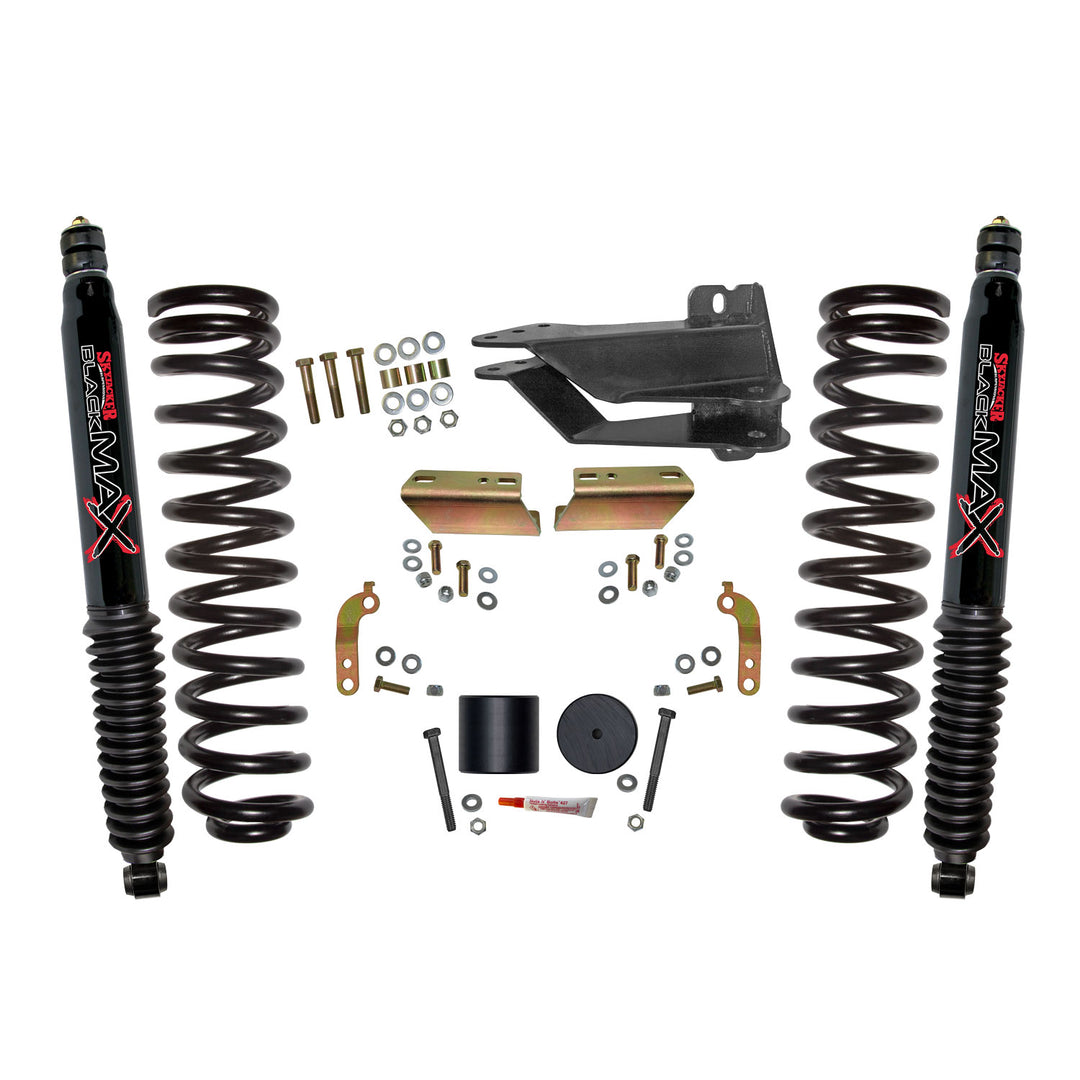 Skyjacker 2.5 Inch Front Leveling Kit with Black MAX Shocks for Chevrolet Silverado and GMC Sierra