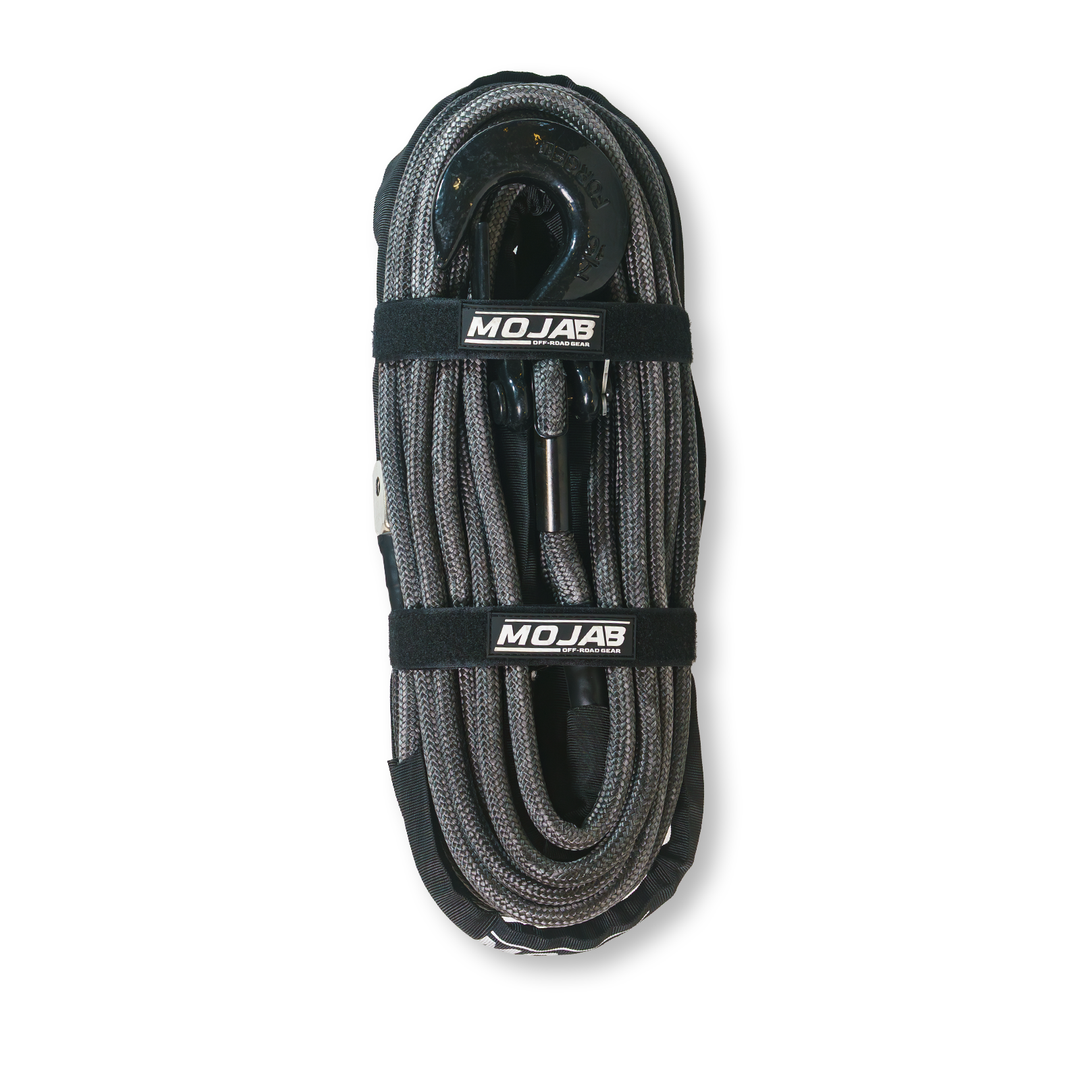 1/2'' x 78' Double Braided Winch Rope with removeable forged winch hook