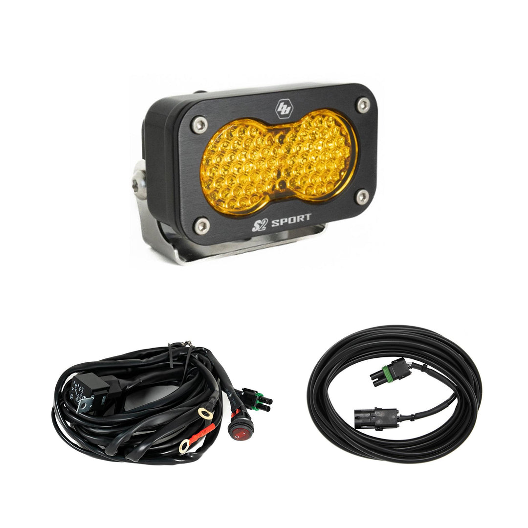 Baja Designs S2 Sport Universal Chase Light Kit – Baja Amber LED Work/Scene Lighting for Offroad Vehicles