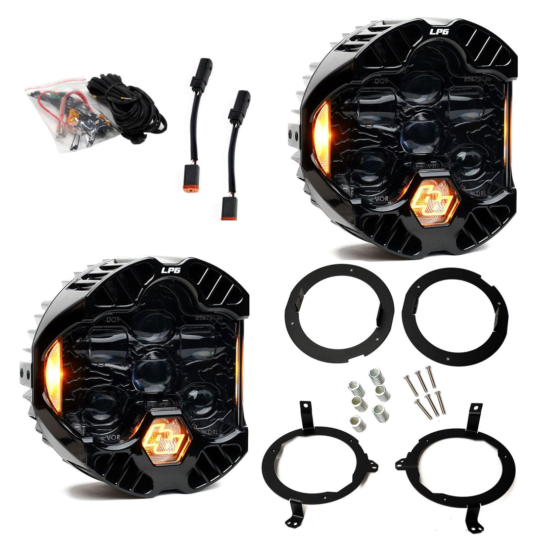 Baja Designs DOT LP6 LED Headlight Kit for Jeep JL/JT with Factory Halogen Headlights