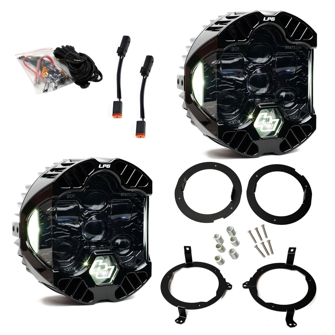 Baja Designs DOT LP6 LED Headlight Kit for Jeep Wrangler JL & Gladiator JT