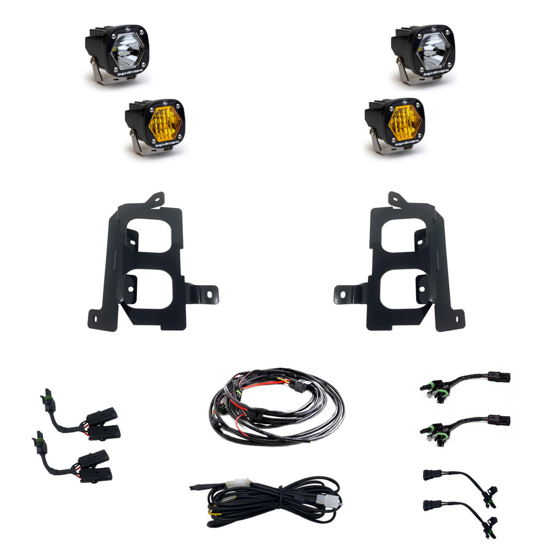 Baja Designs S1 Dual Fog Pocket Light Kit for GMC Sierra 2500/3500 2020-2023