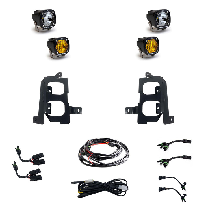 Baja Designs S1 Dual Fog Pocket Light Kit for GMC Sierra 2500/3500 2020-2023