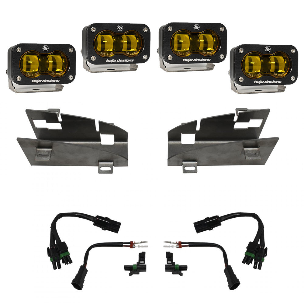 Baja Designs Dodge/Ram Dual S2 SAE Fog Pocket Light Kit for 2019-2024 Ram 1500 Rebel and TRX