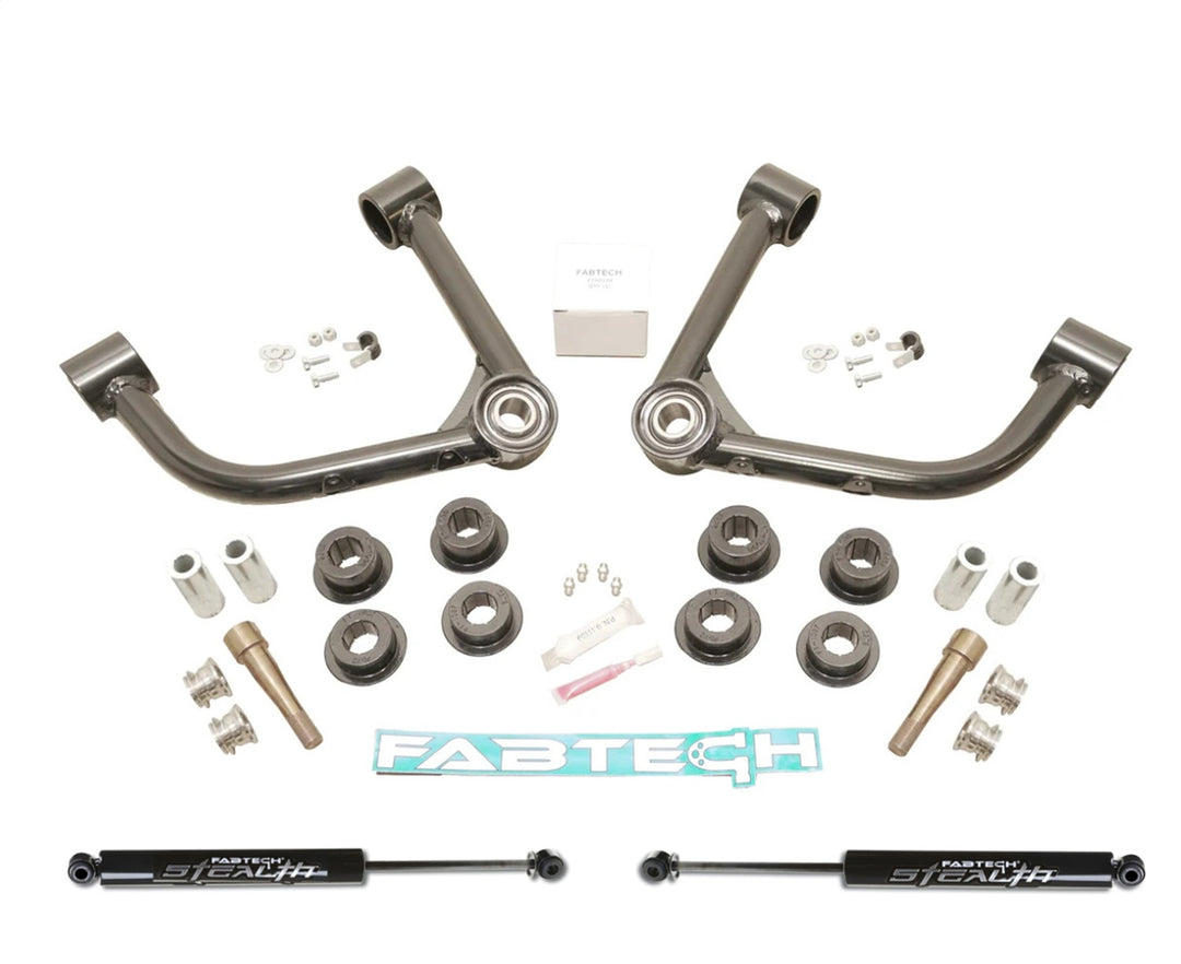 Fabtech Uniball UCA Lift System with Shocks for Chevrolet Colorado and GMC Canyon 2023-2026
