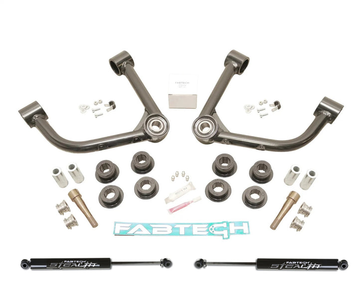 Fabtech Uniball UCA Lift System with Shocks for Chevrolet Colorado and GMC Canyon 2023-2026
