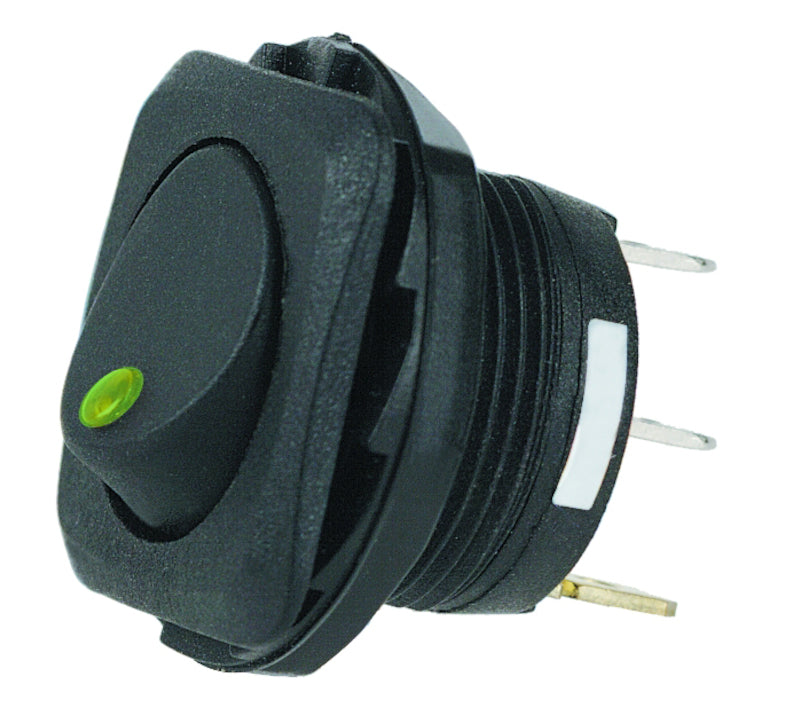 Hella H61922001 Amber LED Rocker Switch with Changeover Contact and 3-Connector Blade Terminals