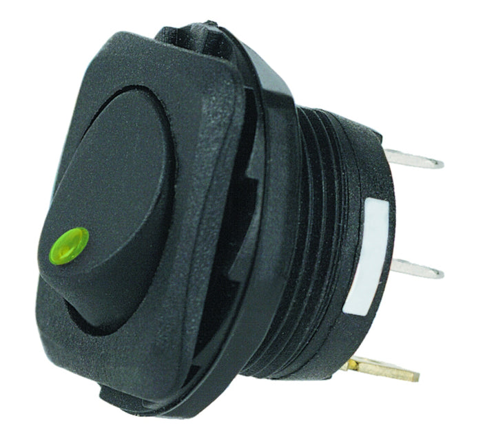 Hella H61923001 Green LED Rocker Switch with Changeover Contact, 24V, 3-Terminal, Universal Fit