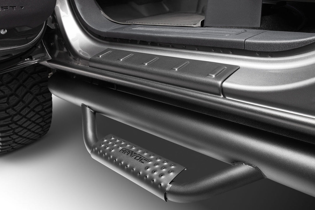 Husky Liners 2874065 Black Trail Armor Rocker Panel and Sill Plate Covers for Chevy/GMC Silverado and Sierra 1500 to 3500 HD Crew Cab