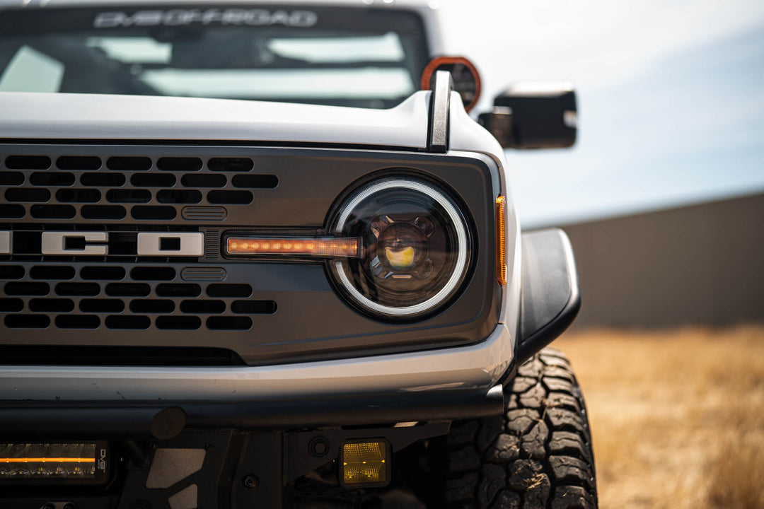 2021-2025 Ford Bronco Black Headlights