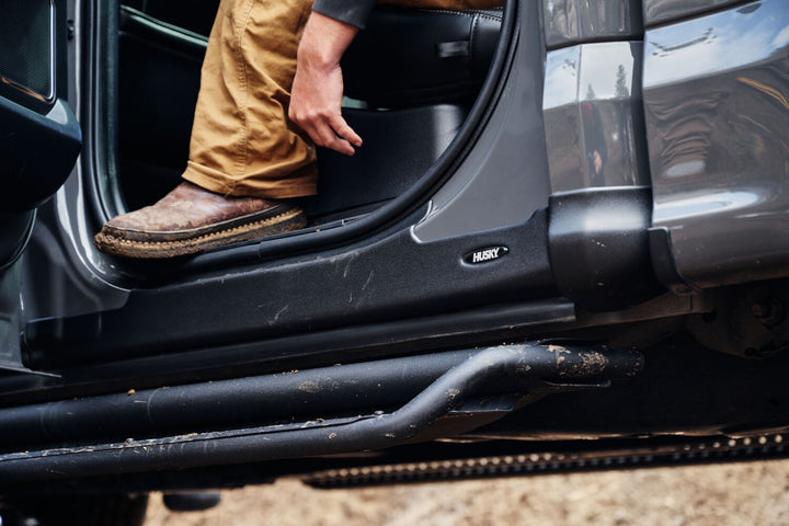 Husky Liners 2874065 Black Trail Armor Rocker Panel and Sill Plate Covers for Chevy/GMC Silverado and Sierra 1500 to 3500 HD Crew Cab