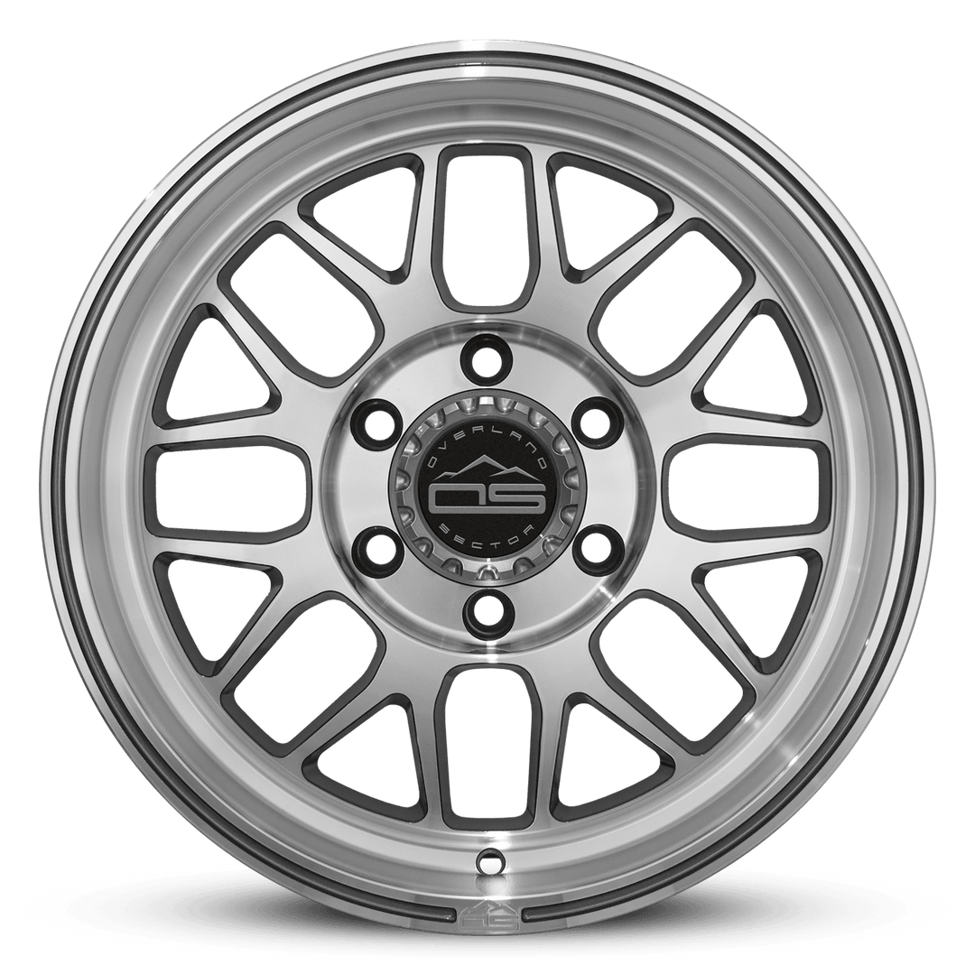 Overland Sector Hyperdrive Flow Formed 17x8.5 +25 6x139.7 106.1mm Gloss Gun Metal/Machined Face by Overland Sector | KOVA Offroad
