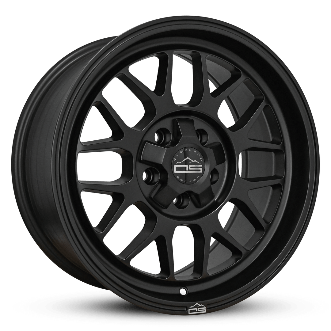 Overland Sector Hyperdrive Flow Formed 17x8.5 +25 5x108/5x114.3 73.1mm All Satin Black by Overland Sector | KOVA Offroad