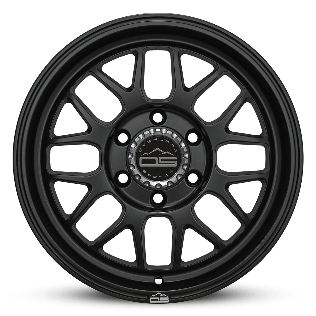Overland Sector Hyperdrive Flow Formed 17x8.5 +25 6x139.7 106.1mm All Satin Black by Overland Sector | KOVA Offroad