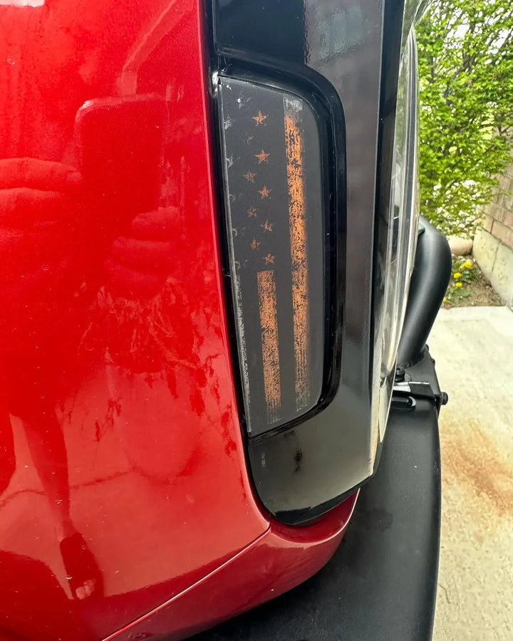 Distressed American Flag Sidemarker Overlays - 2021+ Bronco (ALL)
