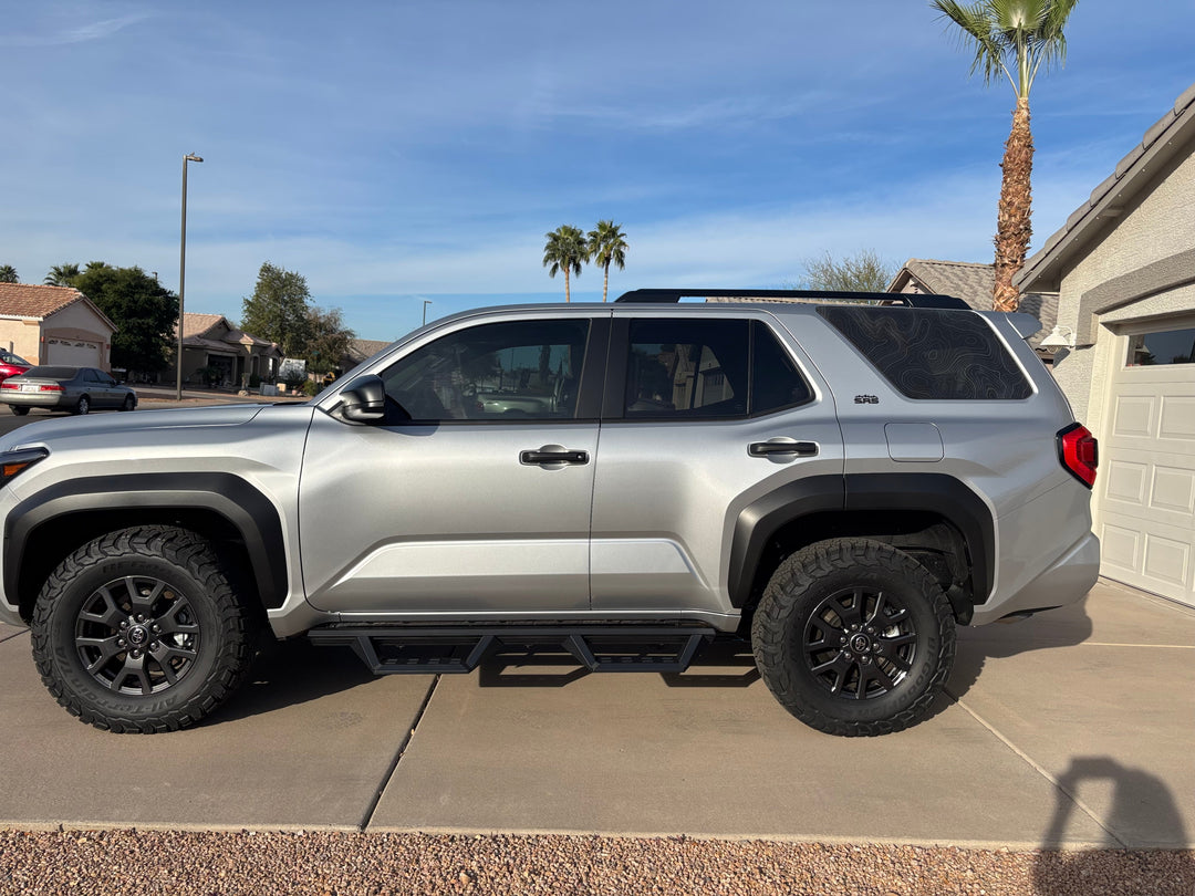 Topographic Rear Window Map Overlays V3 (Perforated) - 2025+ 4Runner