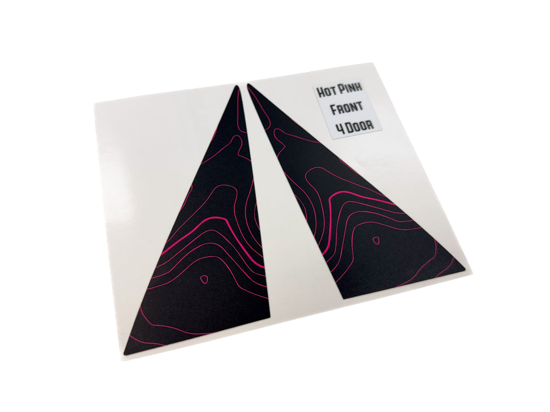 Topo Front Window Triangle Overlay (Printed Series) - 2021+ Bronco 4 Door