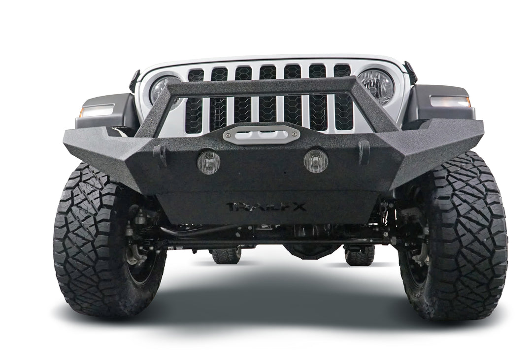 TrailFX JL07T One-Piece Bumper with Grille Guard for Jeep Wrangler and Gladiator