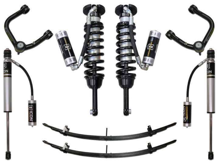 ICON Vehicle Dynamics Stage 4 Suspension System for Toyota Tacoma 2005-2023 with Tubular Components and Adjustable Lift