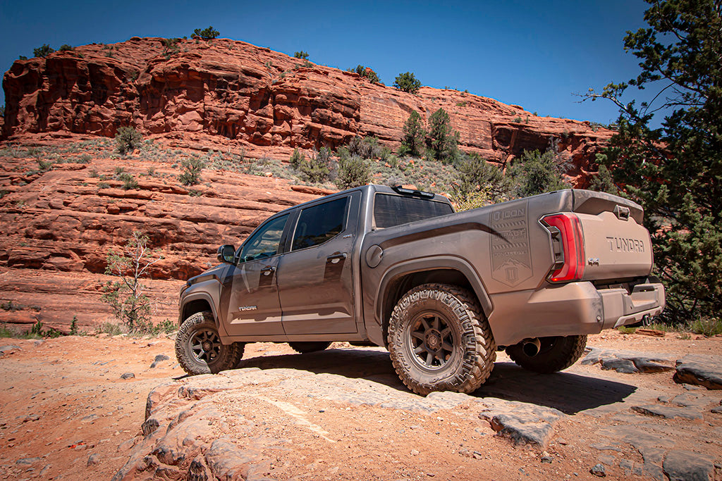 ICON Vehicle Dynamics Stage 2 Suspension System for 2022-2026 Toyota Tundra with 0-3 Inch Lift, Billet Components