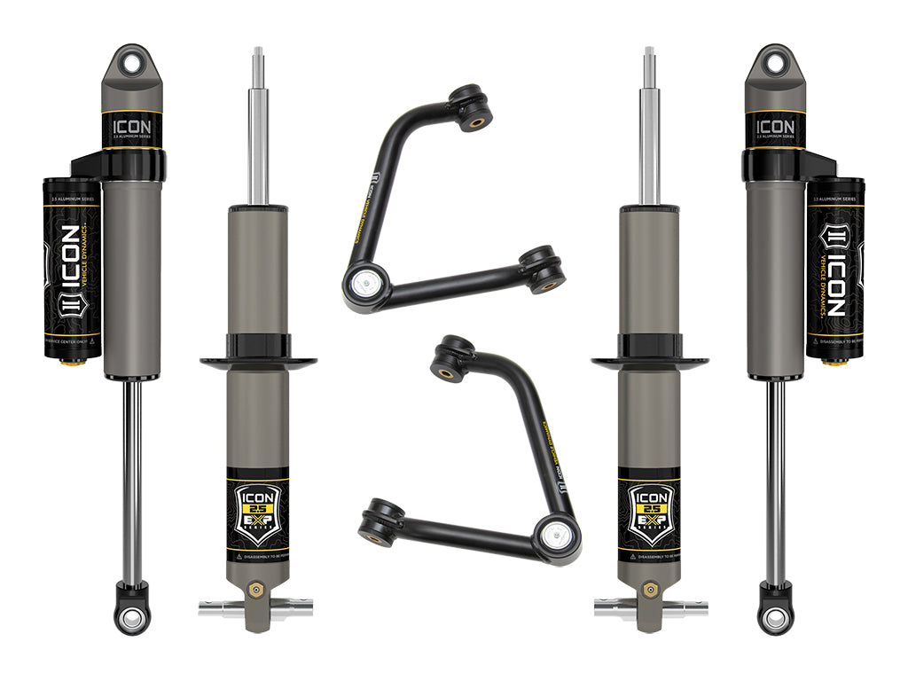 ICON Vehicle Dynamics Stage 3 EXP Suspension System for 2019-2026 Chevrolet Silverado 1500 / GMC Sierra 1500 with 2.375 to 3.75 Inch Lift, Tubular Design