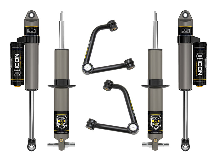 ICON Vehicle Dynamics Stage 3 EXP Suspension System for 2019-2026 Chevrolet Silverado 1500 / GMC Sierra 1500 with 2.375 to 3.75 Inch Lift, Tubular Design