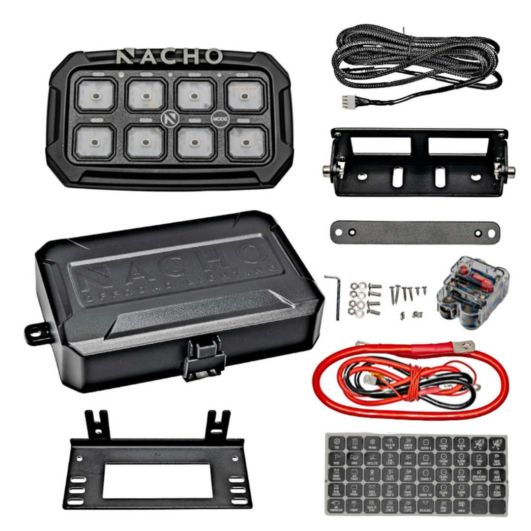 ARB NACHO Switch System NAC11SW - 8-Switch, 60 Amp Solid-State Control Panel for Off-Road and Marine Applications
