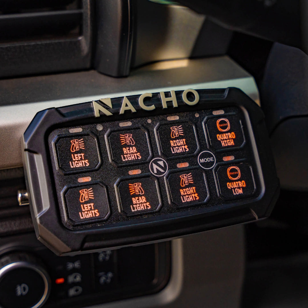 ARB NACHO Switch System NAC11SW - 8-Switch, 60 Amp Solid-State Control Panel for Off-Road and Marine Applications