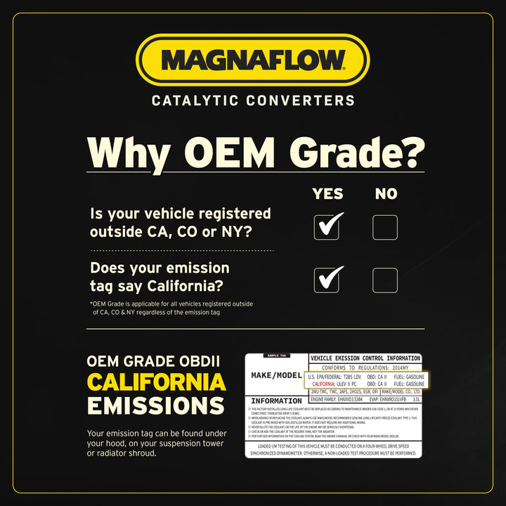 MagnaFlow OEM Grade Federal/EPA Compliant Direct-Fit Catalytic Converter 21-467 for Ford F-150 5.0L (2015-2024)