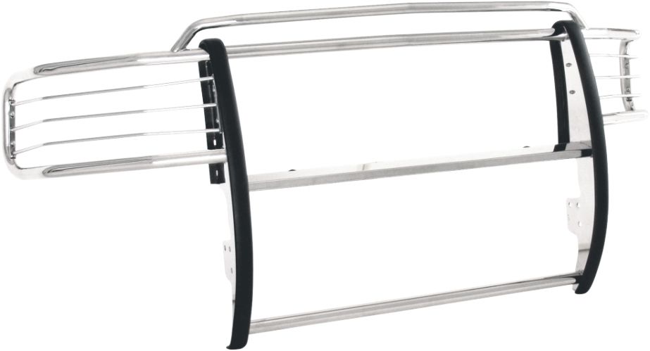 TrailFX E0034S Polished Stainless Steel Grille Guard with Brush Guard for GMC Sierra 1500 (2014-2019)