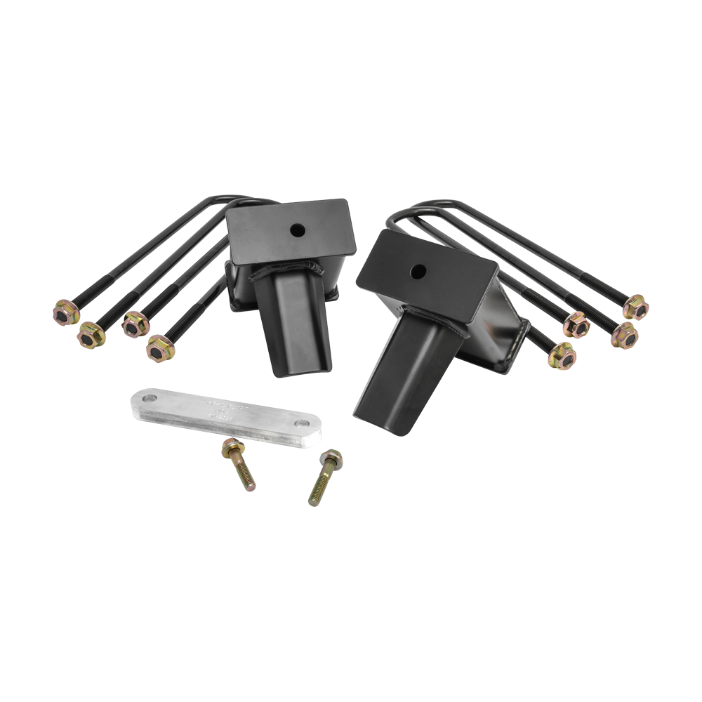 ReadyLift 662751 OEM-Style Rear Block Kit for Ford Super Duty 2017-2022 | 5-Inch Fabricated Steel Blocks with Integrated Bump Stops