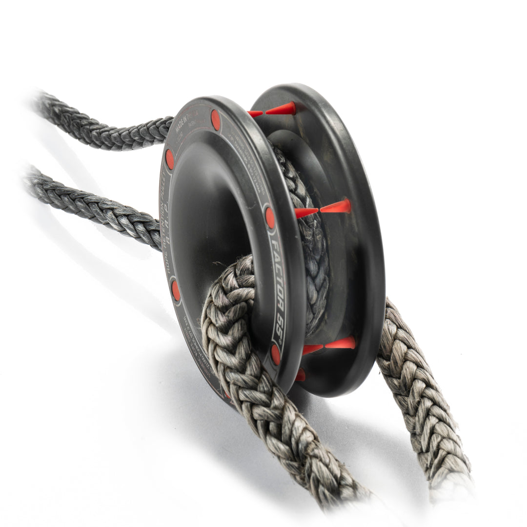 Factor 55 Rope Retention Pulley XXL (RRP XXL) for Synthetic Rope, Hard Anodized Aluminum Gray