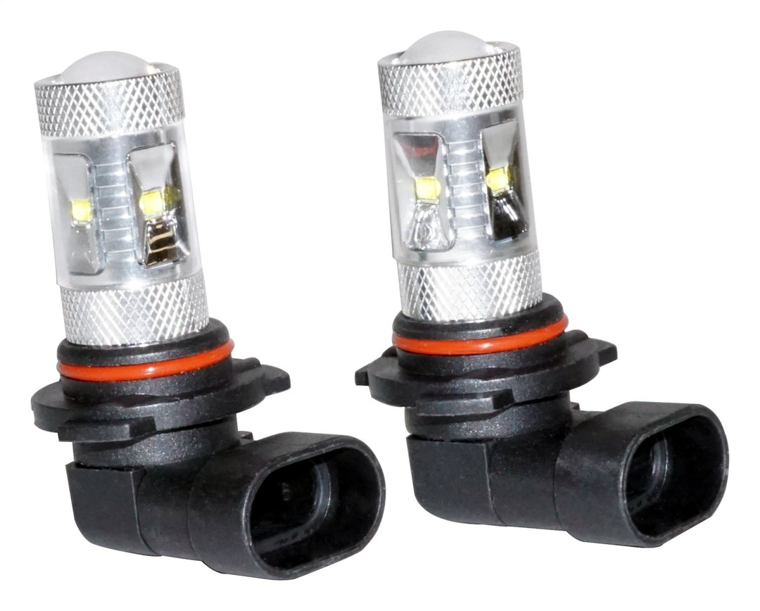 RT Off-Road Metal Black LED Fog Lamp Bulb Kit with 6 Cree LEDs, 2400 Lumens, 6000K - Universal Fit